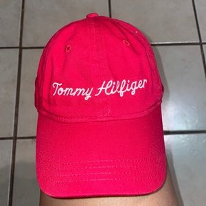 Tommy Hilfiger Red Logo Baseball Cap Hat
